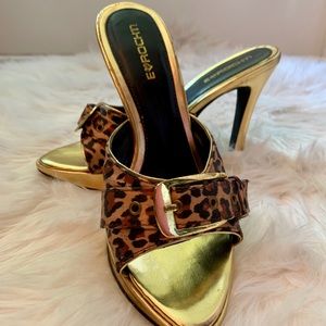 Animal print high heels